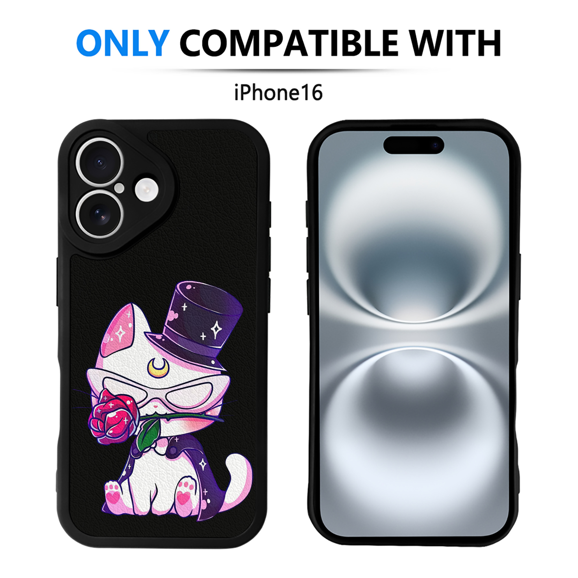 （画像用） 美少女戦士セーラームーン Sailor Moon 【iPhone 16シリーズ対応】シリコンスマホケース（レザー調） 材質：シリコン
